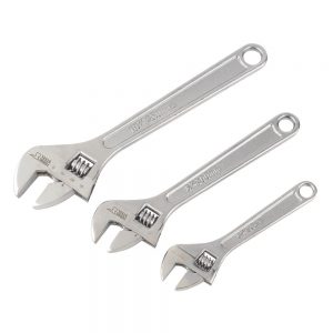 Forge Steel Adjustable Wrench Set 3 Pieces